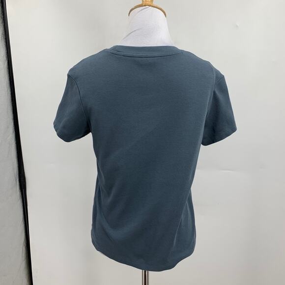 Cuts T Shirt Womens L Large Dusty Blue Cotton Blend Tomboy Short Sleeve Stretch - Picture 5 of 11